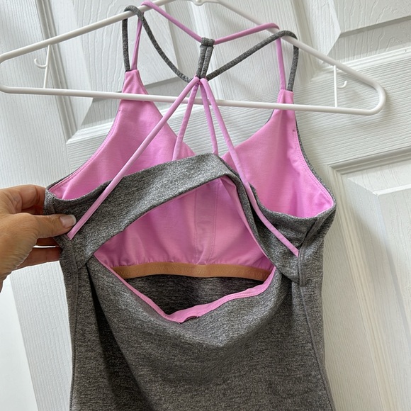 Ivivva Heathered Grey/Pink Strappy Tank - Picture 4 of 12